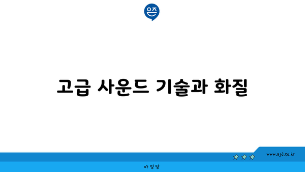 고급 사운드 기술과 화질