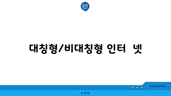 대칭형/비대칭형 인터

넷