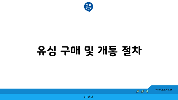 유심 구매 및 개통 절차