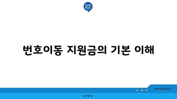 번호이동 지원금의 기본 이해