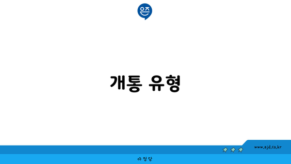 개통 유형