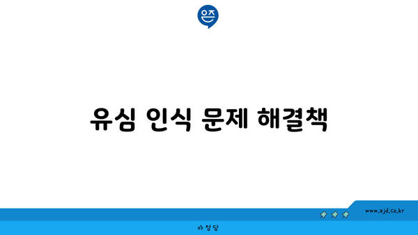 유심 인식 문제 해결책