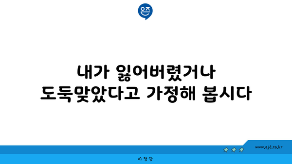 내가 잃어버렸거나 도둑맞았다고 가정해 봅시다